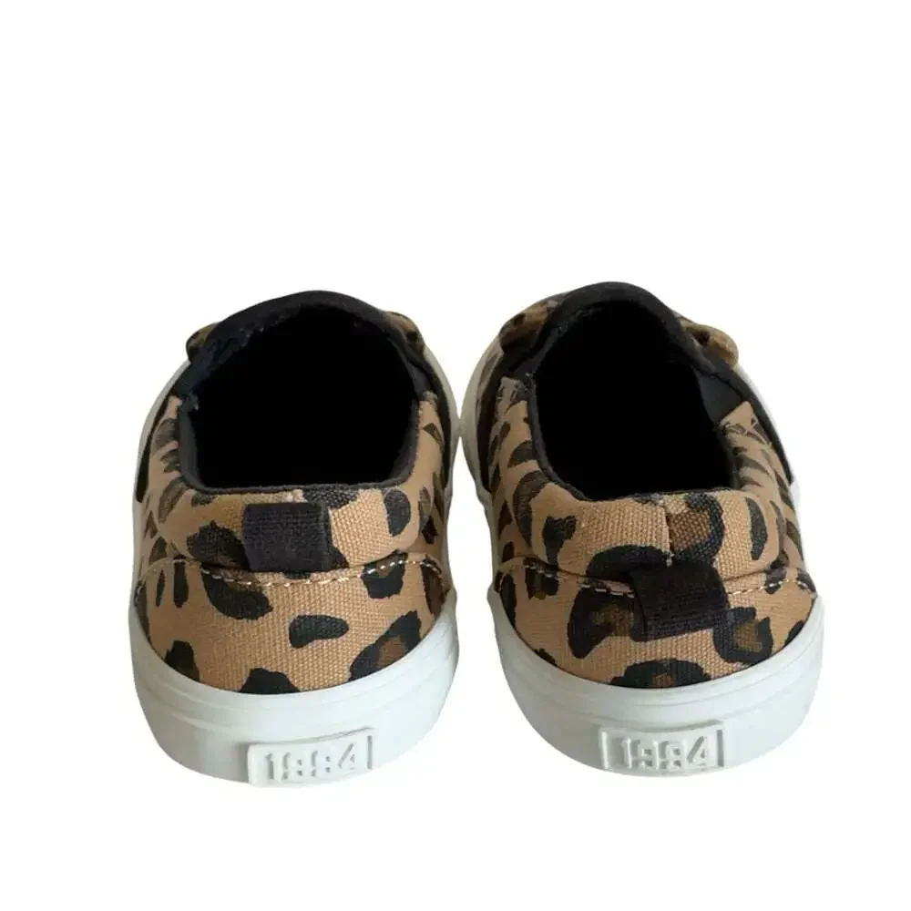 Old Navy Leopard Animal Print Canvas Slip On Shoes Toddler Size 8